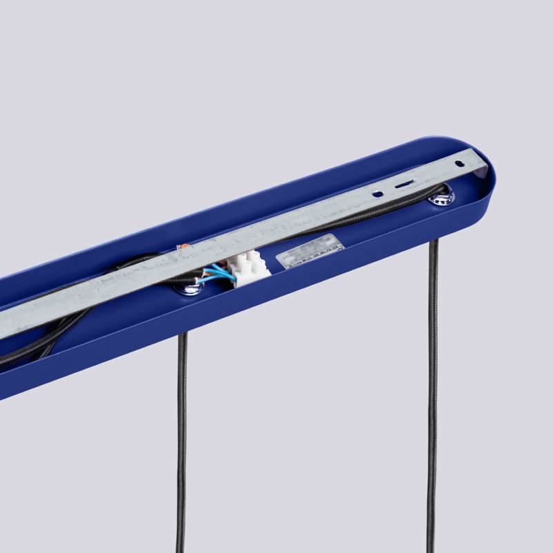 Halo - Light Brushed Nickel Pendant, 40x6x120 cm, Ultramarine, 3 Lights