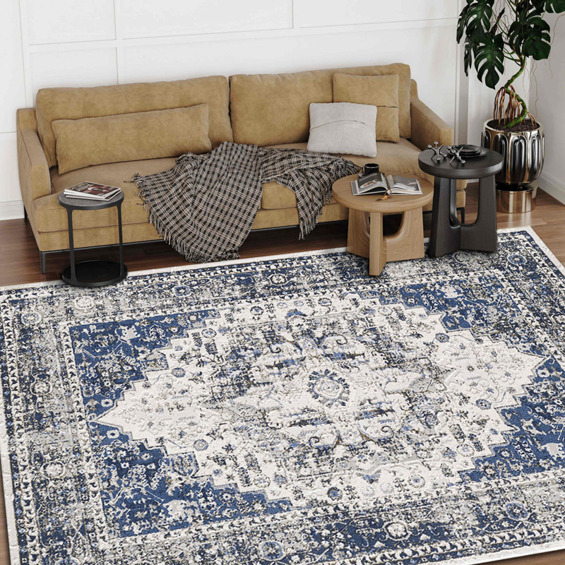 Tapis bleu marine 7 pi 8 po x 10 951, Rectangle 9 pi 5 po x 12 pi 5 po