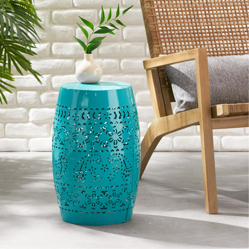 12 tables d'appoint, Bleu sarcelle
