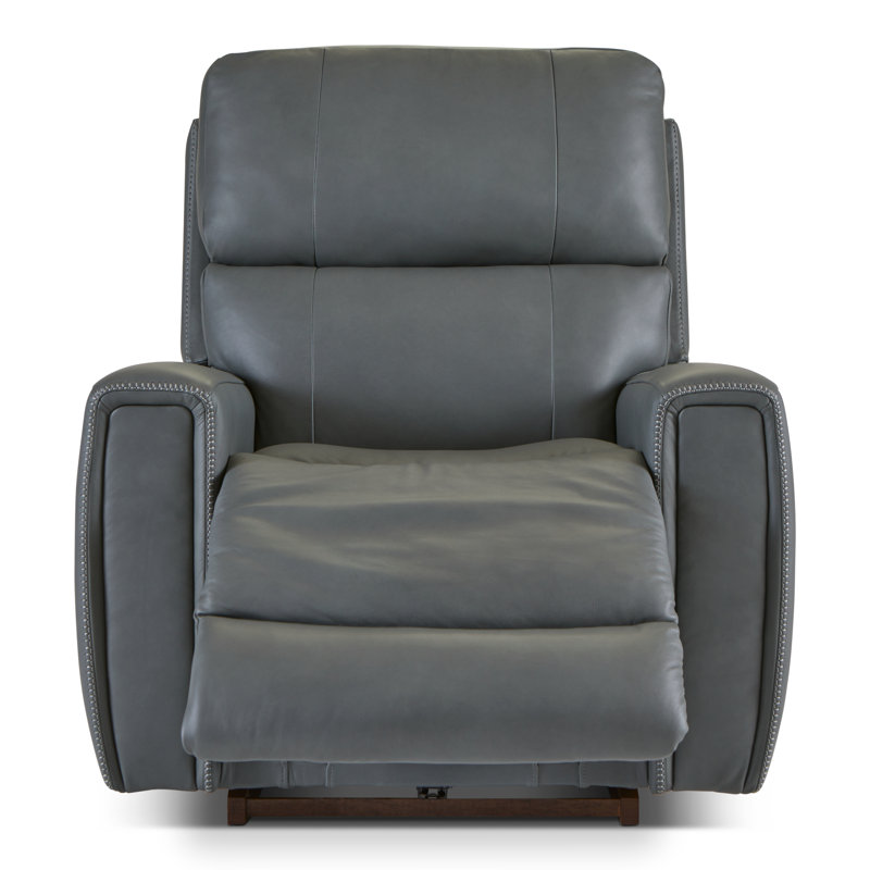 Fauteuil inclinable berçant en cuir Apollo, Similicuir gris foncé, Électrique
