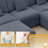 5-piece Modular Sectional Sofa With 2 Ottomans-180637847