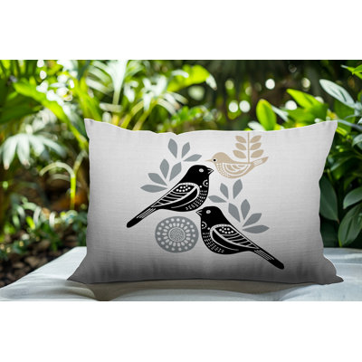 Oreiller rectangulaire réversible intérieur / extérieur Della Bird