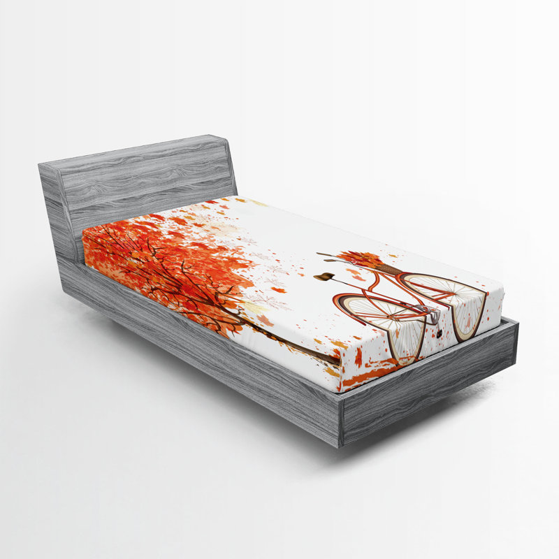 Ensemble de 2 draps-housse Ambesonne Autumn, Drap-housse de taille simple