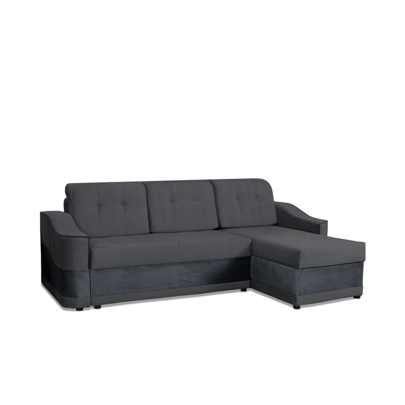 Canapé modulaire Lanare, Microfibre/microsuède gris