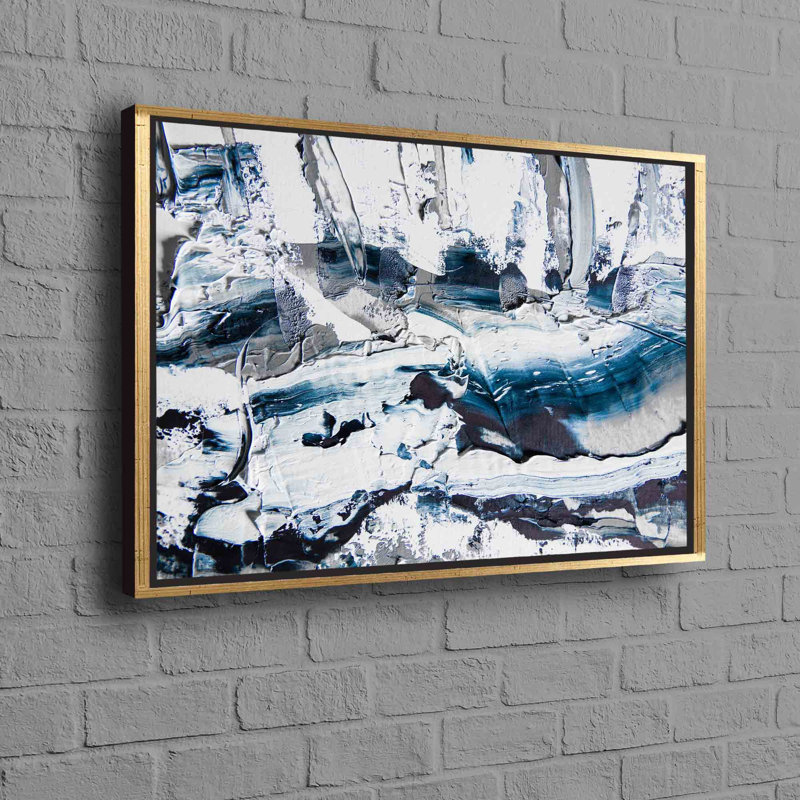1 Piece Wall Art on Canvas, 20 cm H x 30 cm W, Floater Framed Print without Mat, Gold