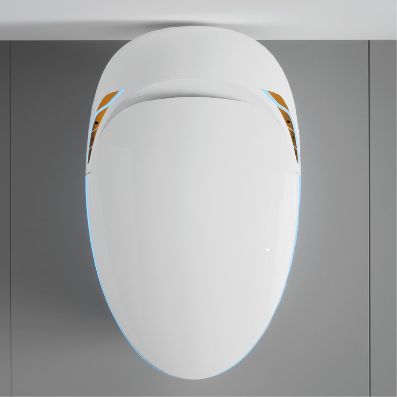 Modern Smart Toilet Bidet, Auto Open/Close Seat, Foot Sensor, Warm Water & Dryer, Night , Bathroom Upgrade Open/Close, Siphonic Flushing, Fixture