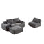 Velours côtelé gris à haute résilience, modulaire, pour animaux de compagnie, sans assemblage pour chambre à coucher avec résilience à densité, personnalisable,-1581860145
