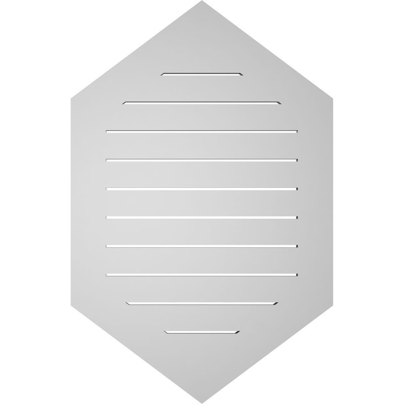 Vertical Peaked Surface Mount Signature Urethane Functional Gable Vent 9/12 Pitch, Primed Tan, 1" H x 26" W x 40" L
