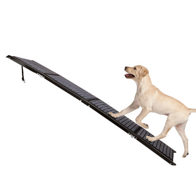 PETMAKER Dog Ramp - Folding Dog Ramp For Car, Truck, SUV, Or RV - Portable Ramps For Pets With Non-Slip Rug Surface - Pet Travel Accessories