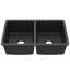 Évier de cuisine double bac 50/50 StoneCore couleur grès avec accessoires-136268635-136268640