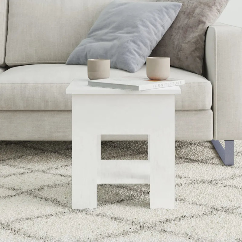 Glass End Table with Storage, Black, 15.7" x 15.7" x 16.5"