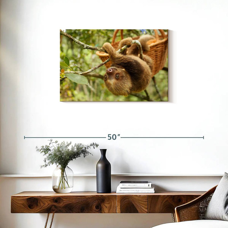 Brampt Sloth On A Tree, 20" H x 30" W