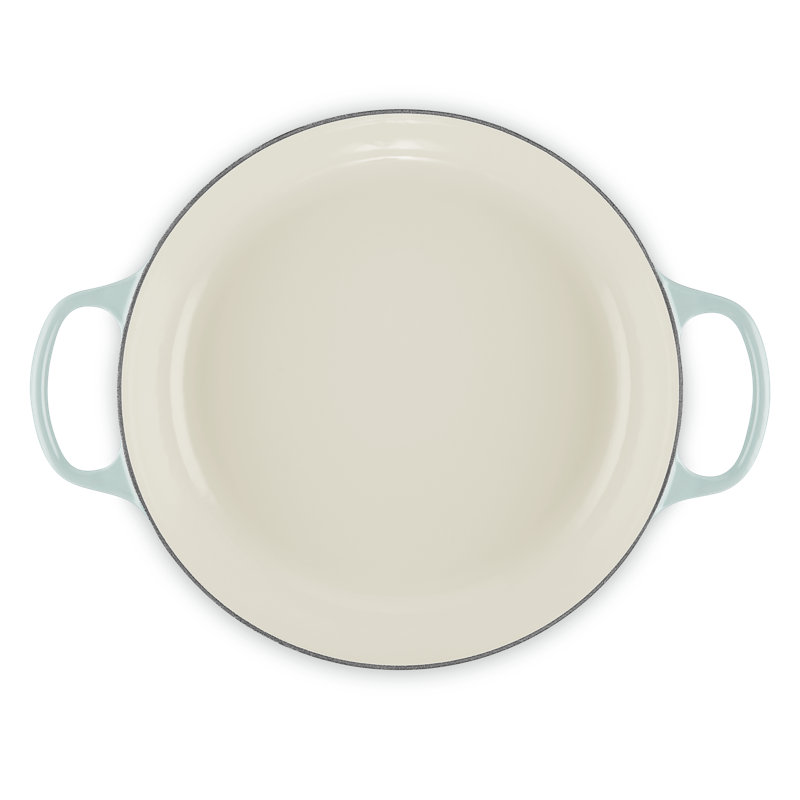 Le Creuset Signature Enameled Cast Iron Braiser with Lid, 5 quarts, Sea Salt