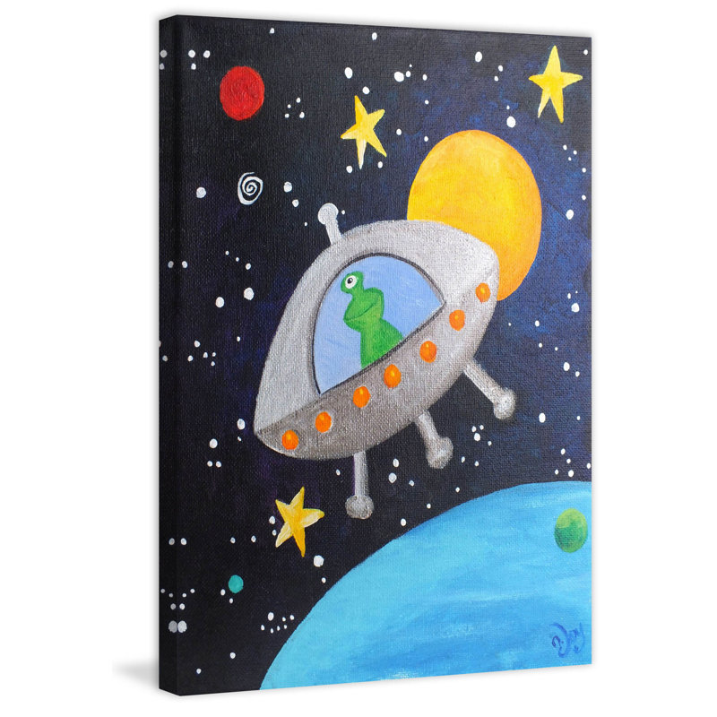 Pryor «Green Alien», reproduction sur toile tendue, H 45 po x l 30 po