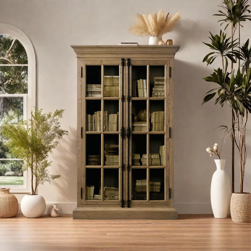 Bibliothèque style français classique de style rétro, Brun