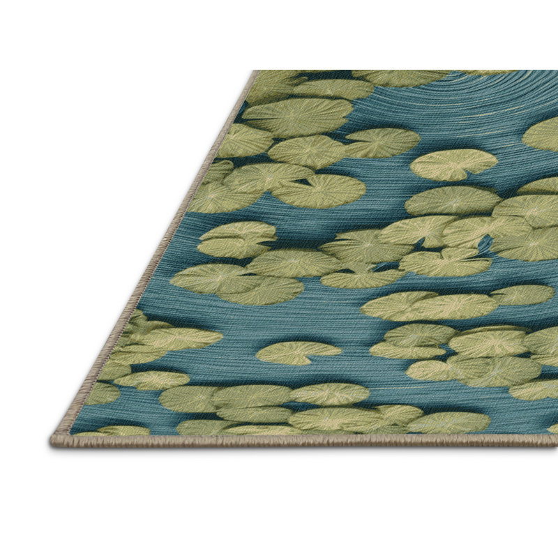 Machine Washable Nature Brown Area Rug, Rectangle 4' x 6'