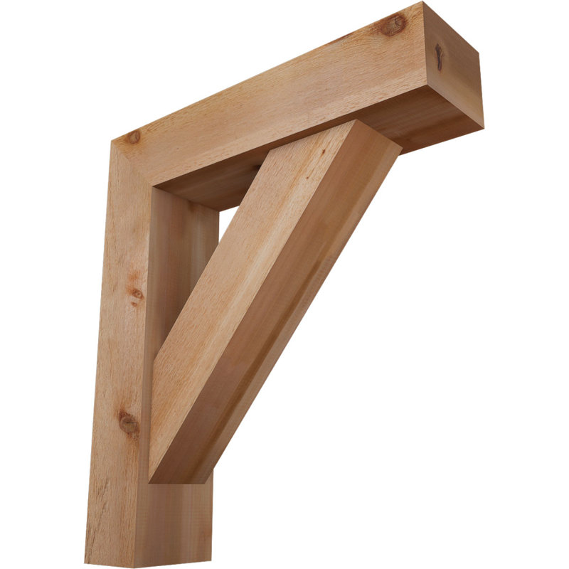 Support de bloc traditionnel avec entretoise décalée, 36 x 32, Cèdre rouge occidental de l 8 po (scié brut)