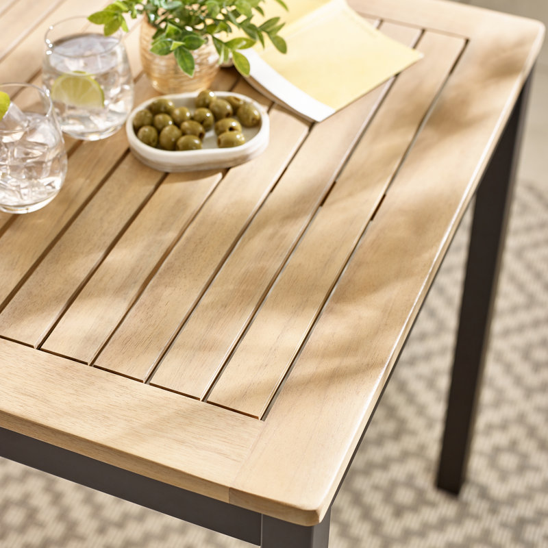 Ronja 2 Seater Wooden Garden Dining Table And Chairs Set - Solid Wood for Modern Patio Bistro Set