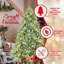 Arbre de Noël illuminé bleu-vert 6 pi 6 pi-14611400-14611403