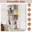 Entryway and Closet 6-Tier 360 Degree Rotating Free Standing Shoe Organizer Rack, Holds Up To 24 Pairs, Clean White Plastic