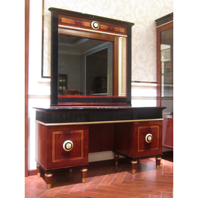 Giovanni Flat Solid Wood Dresser Mirror