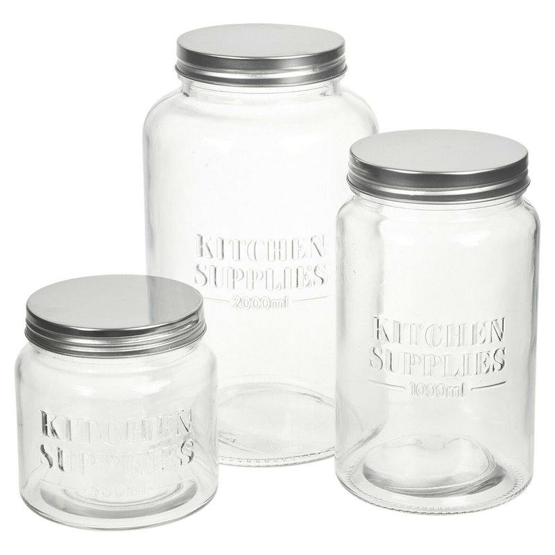 Glass Jar - Set of 3