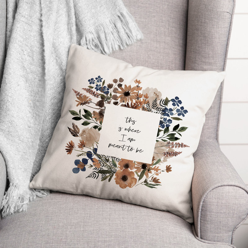  Coussin décoratif floral intérieur / extérieur en polyester