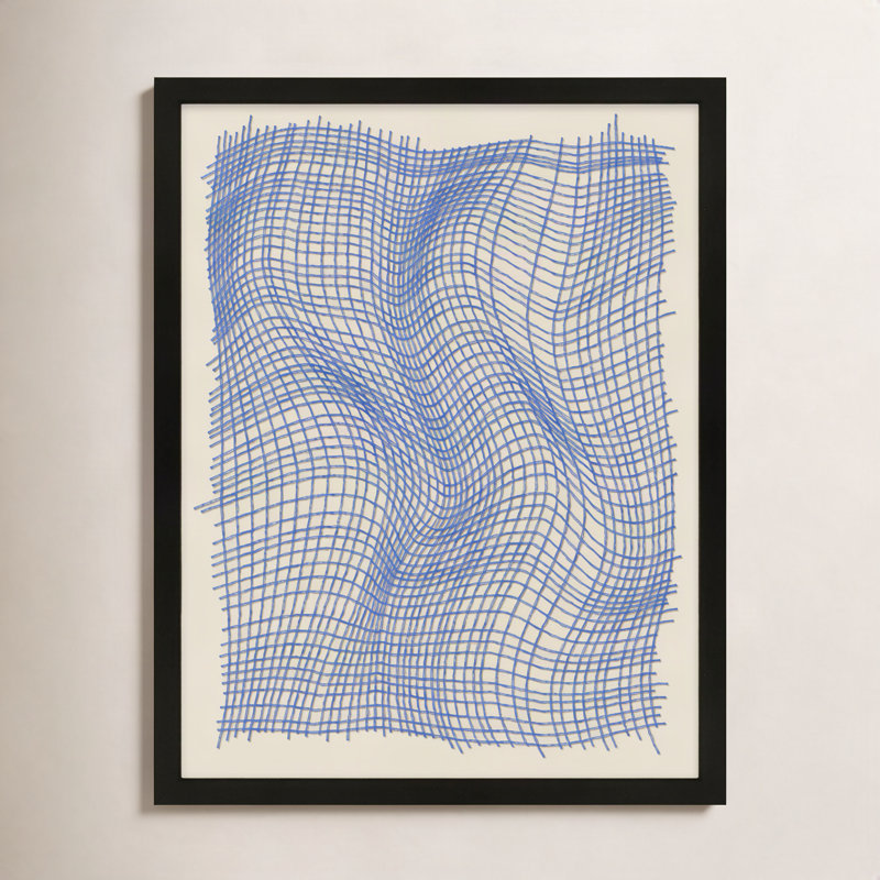 Netting 3 Print by Jacques Pilon, Black Single Structure Framed Paper, 50" H x 40" W x 1.25" D
