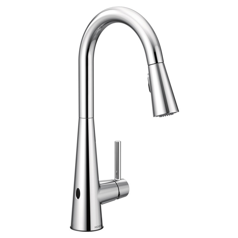 Moen Sleek MotionSense Wave Single Handle Pulldown Kitchen Faucet with Power Clean Technology, Chrome