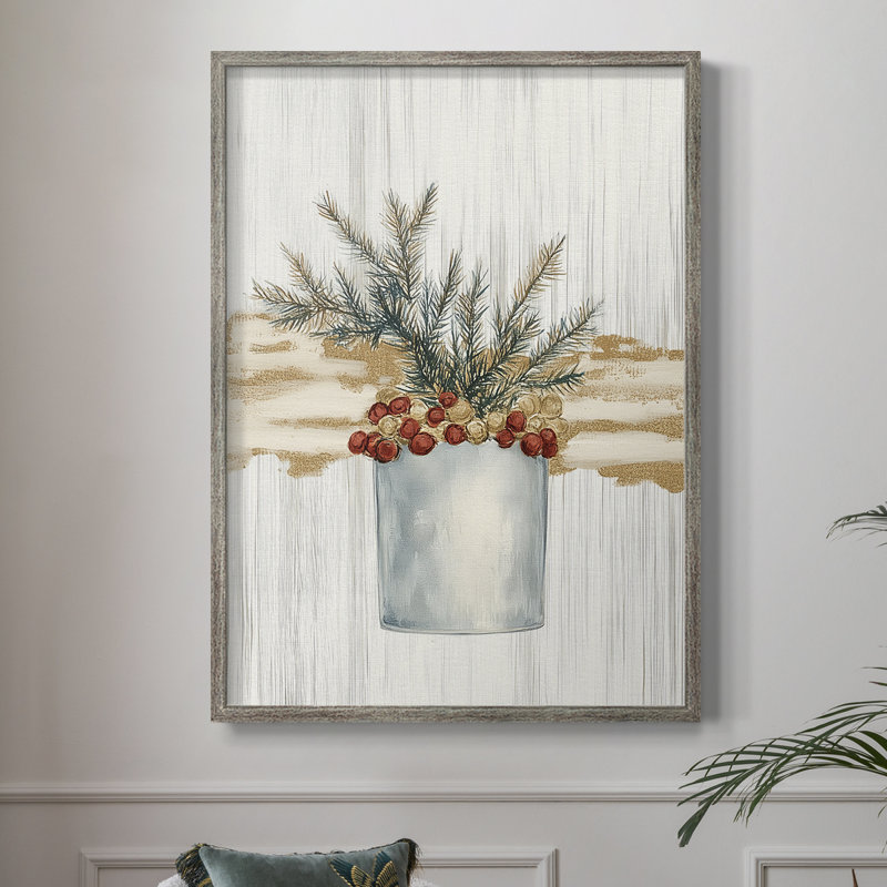 «Christmas Holiday Art» CCXCI, reproduction encadrée - bois massif, H 30 po x l 24 po