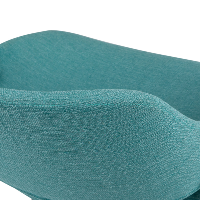 Malden - Chaise de salle à manger en bois cintré - Bleu turquoise, Brun, Noyer