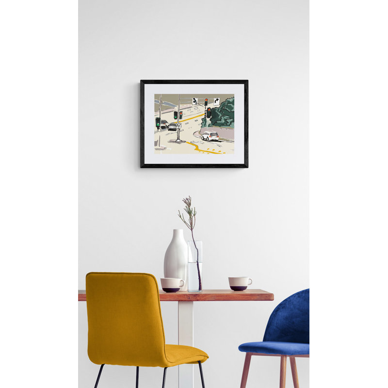 Ramp To PCH Print by Deborah Blum, Black Framed Paper, 16" H x 20" W