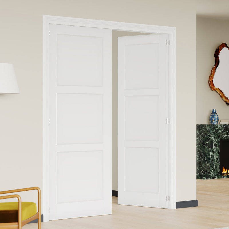 Portes intérieures Prehung Shaker, 56 po x 80 po