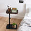 Plateau télé en forme de C pour canapé, table d'appoint à hauteur réglable avec rotation à 360° et basculement à 180° pour les petits espaces