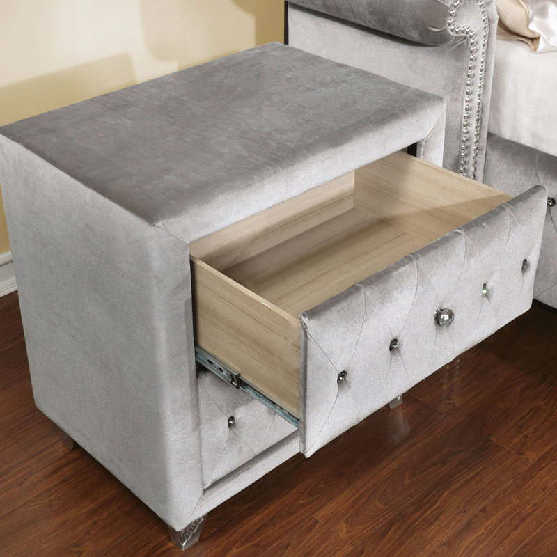 Ashurce 2-drawer Nightstand, Gray