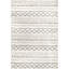 Tapis blanc cassé à motif géométrique Januario-962218097