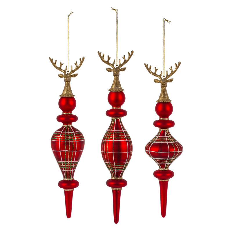 10.5'' Glass Animals Holiday Shaped Ornament