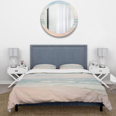 Ensemble de housse de couette bord de mer en polyester microfibre Ocean Tranquility