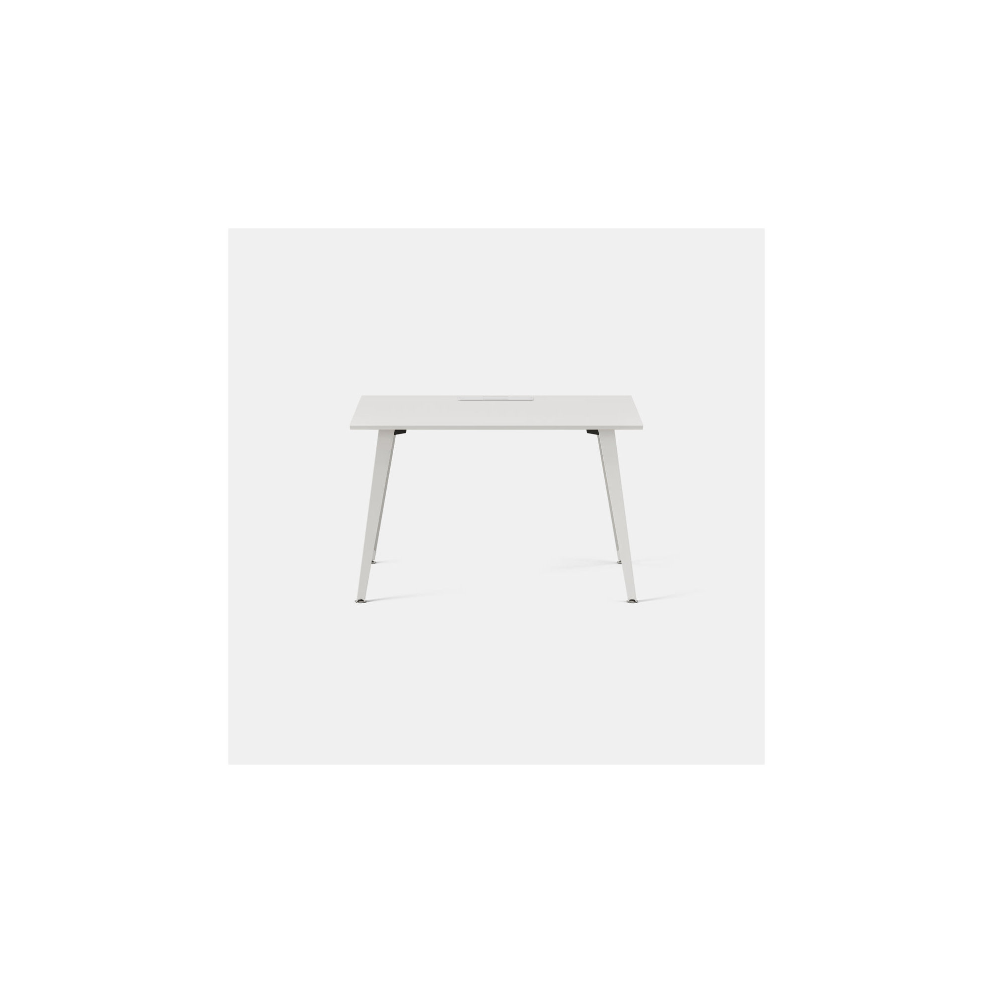 Office Desk, 30" H x 48" W x 24" D, White, White