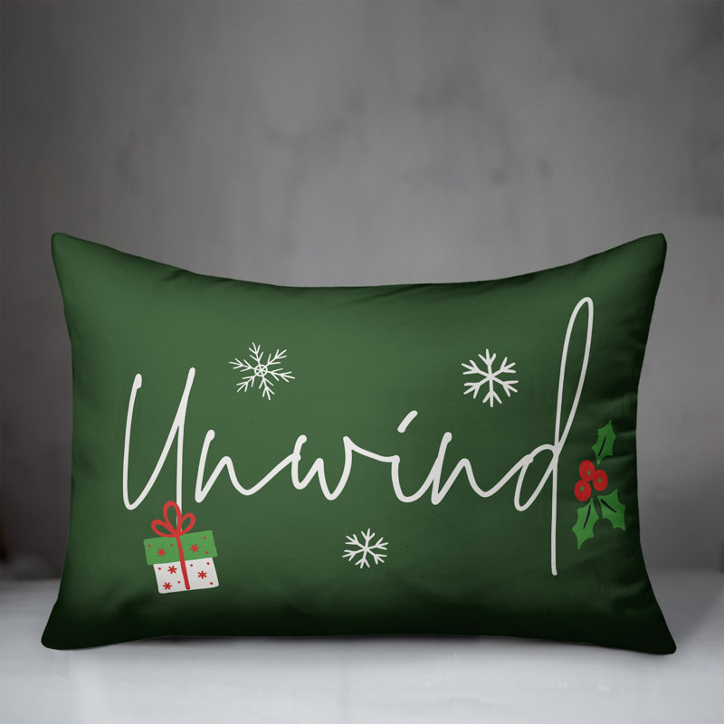  Unwind Rectangular Lumbar Cushion, Dark Green