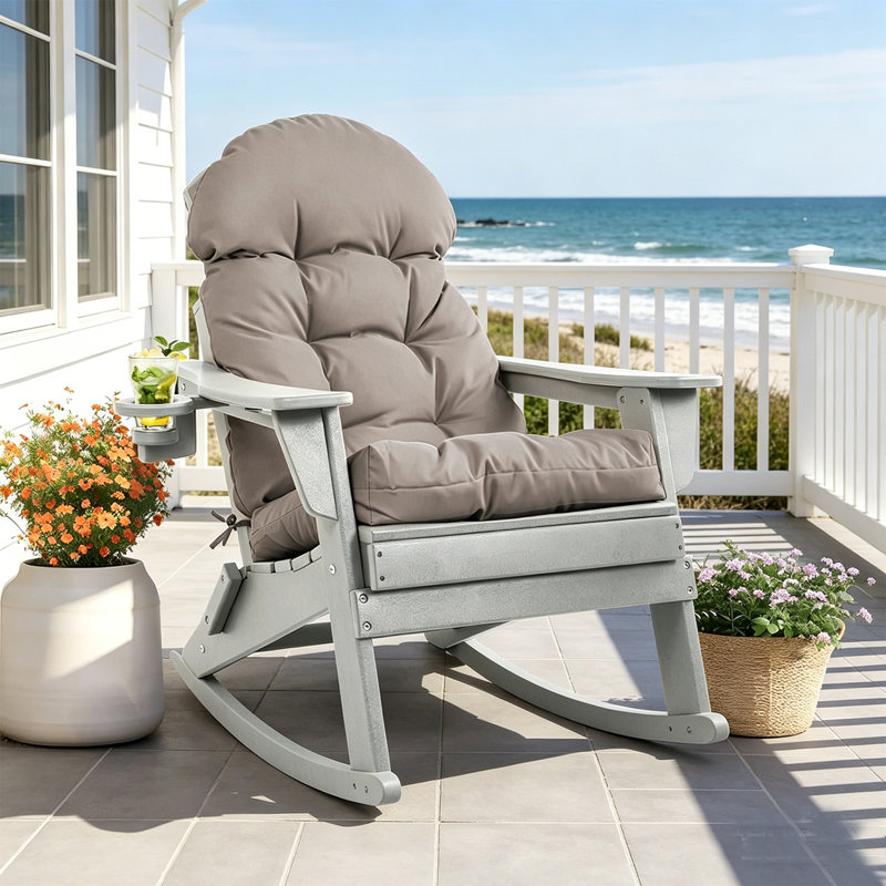 Coussin de dossier de chaise d'extérieur Adirondack, coussins de meubles de patio à haut dossier, imperméables et résistants à l'eau