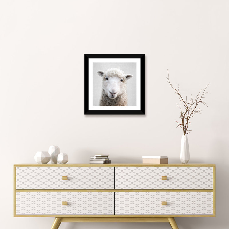 «Sheep» - reproduction de photo, H 16 po x l 16 po x p 1 po, Papier noir