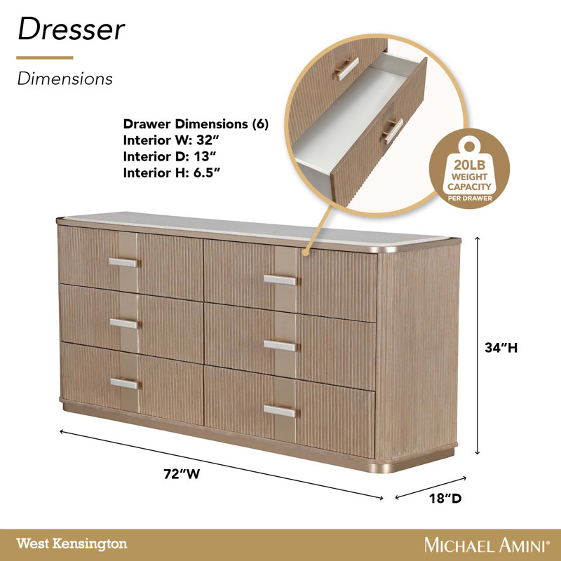West Kensington Dresser - Sea Salt Caramel, Tan