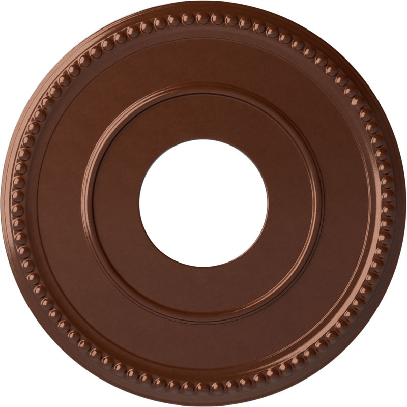Médaillon de plafond Endurathane Classic, DE 12 3/8 po x P 4 po x P 1 1/8 po (convient aux auvents jusqu'à 7 1/4 po), fini or pâle peint à la main