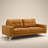 Locke Transitional  Genuine Leather Solid Wood 3 Piece Living Room Set