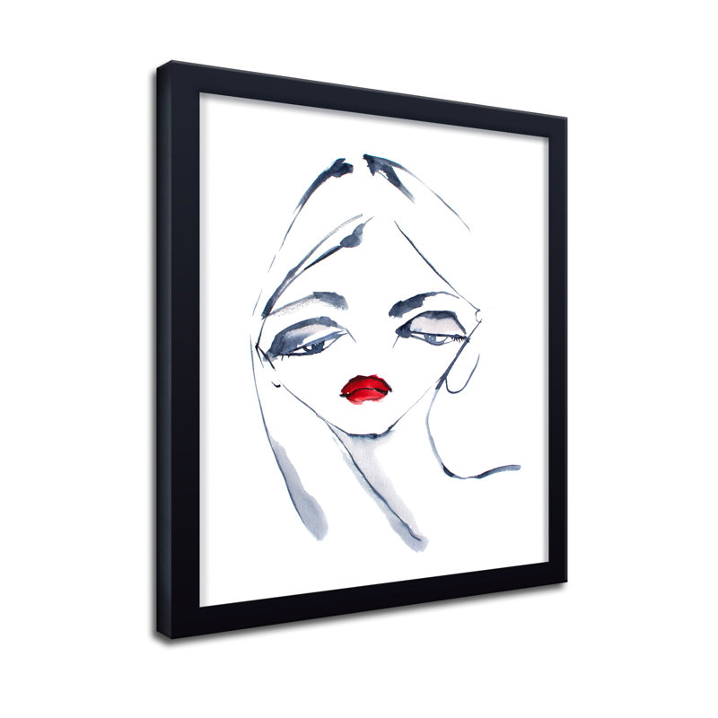 Dalia Print by Chauncey Jacks, 16" H x 12" W x 1.125" D, Framed Print, Black