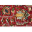 One-of-a-Kind Rectangle 6'3" X 9'7" 1970s Wool Area Rug in Red/Beige