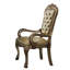 Chaise avec accoudoirs touffetée (ensemble de 2)