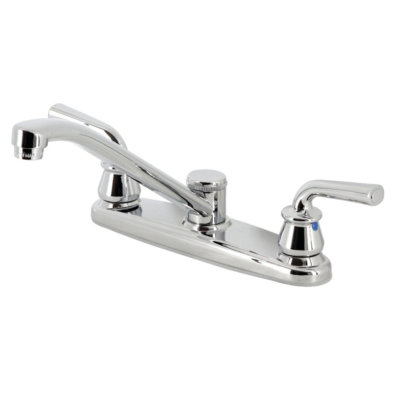 Kingston Brass Restoration Two-Handle 2-Hole 8" Centerset Kitchen Faucet