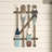 Wood Arrow and Stripe Patterned Paddle Home Wall Decor with Muted Blue Accents-1042279892